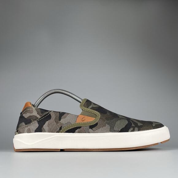 OluKai Lae'Ahi Pa'i Men Size 8.5 Husk Ke Au Camo Casual Slip On Shoes Casual NEW - Picture 5 of 8